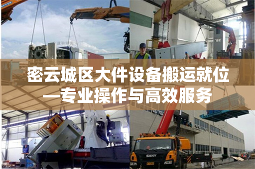 密云城区大件设备搬运就位—专业操作与高效服务