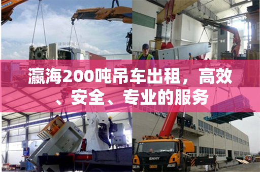 瀛海200吨吊车出租，高效、安全、专业的服务