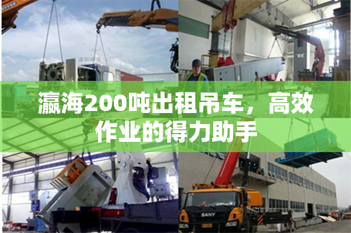 瀛海200吨出租吊车，高效作业的得力助手