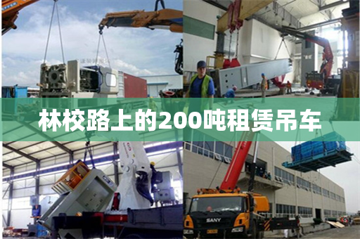林校路上的200吨租赁吊车