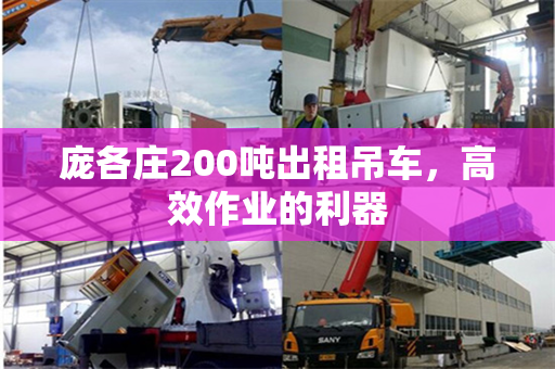 庞各庄200吨出租吊车，高效作业的利器