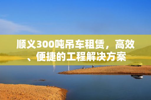 顺义300吨吊车租赁，高效、便捷的工程解决方案