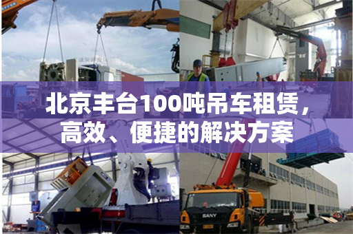 北京丰台100吨吊车租赁，高效、便捷的解决方案