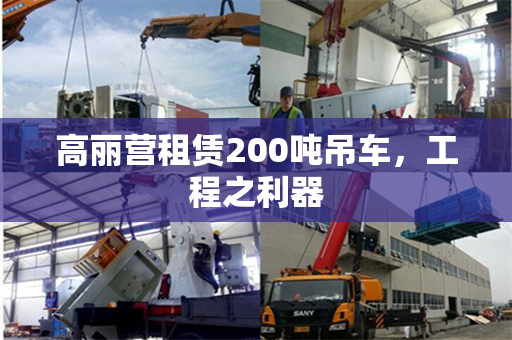 高丽营租赁200吨吊车，工程之利器