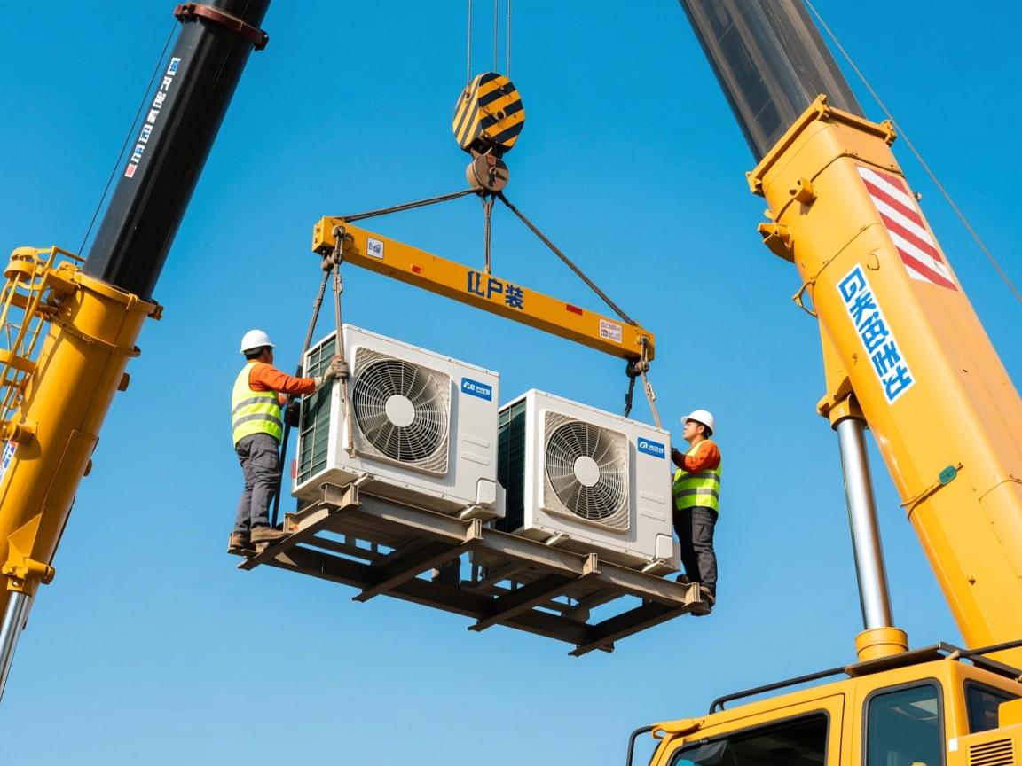 中央空调机组吊装搬运需要注意什么？人工高空吊装如何安全就位？北京吊装搬运设备专业解析