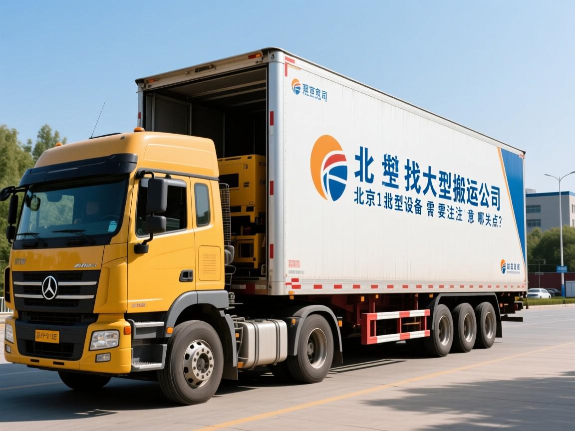 在北京找大型设备搬运公司需要注意哪些关键点？