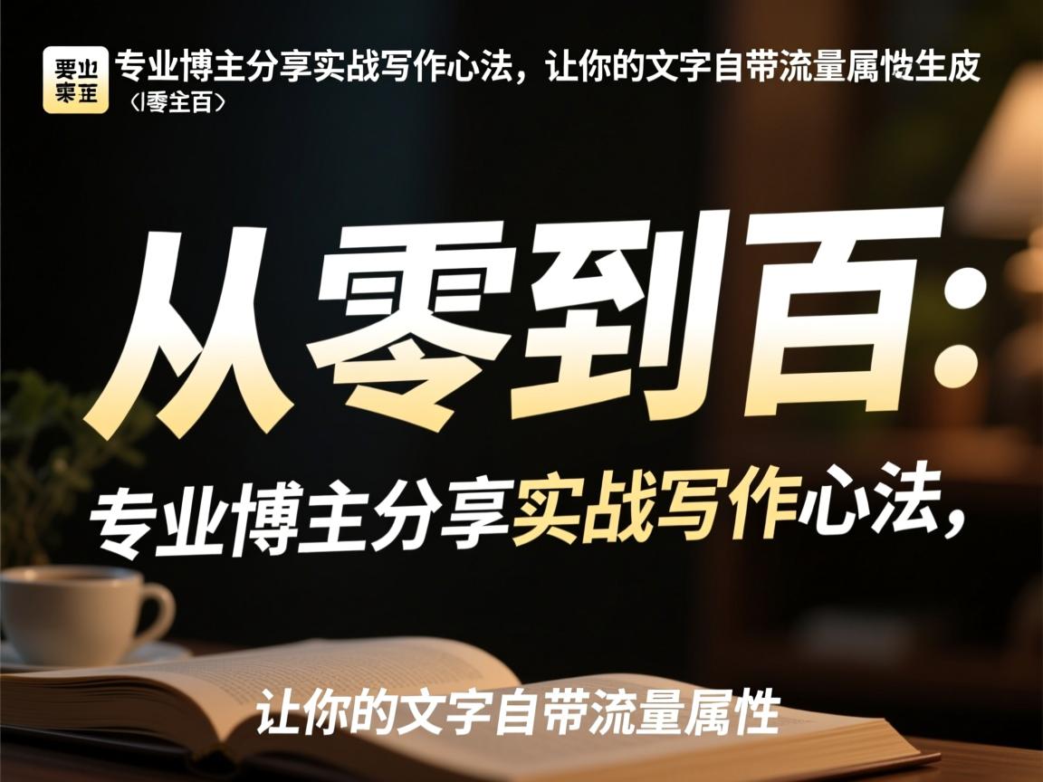 从零到百：专业博主分享实战写作心法，让你的文字自带流量属性