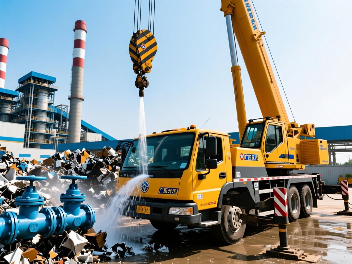 广西北京液压吊装车设备在垃圾电厂吊装时液压阀门堵塞该如何快速清洗？