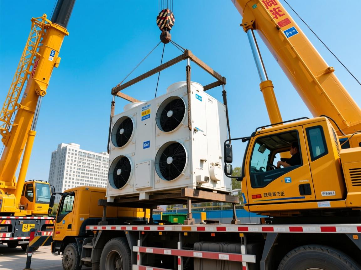 北京设备吊装搬运价格怎么算？冷水机组吊装收费贵不贵？