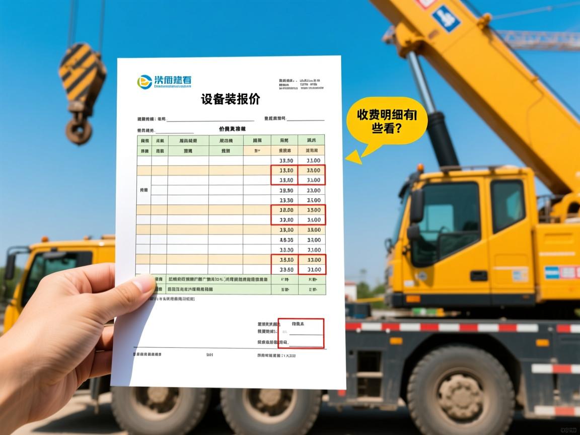 通州设备吊装报价单怎么看，价格表准吗，收费明细有哪些坑？