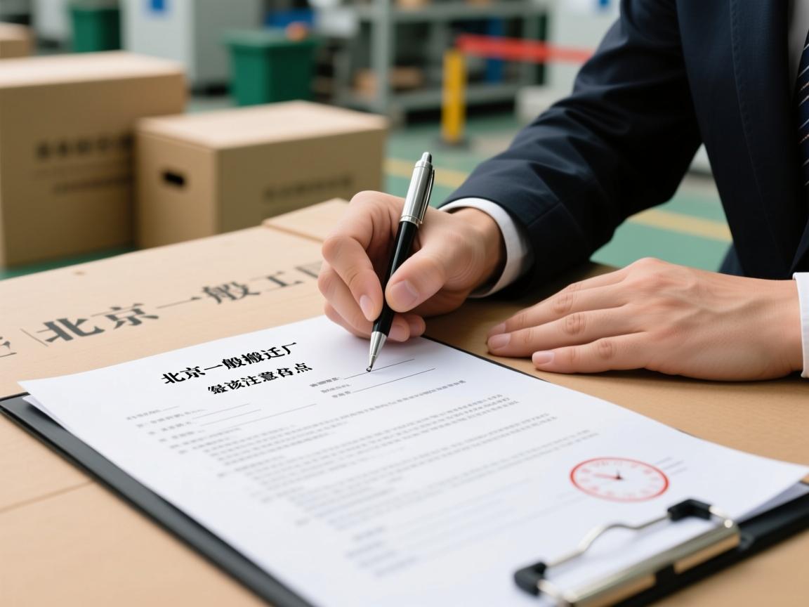 北京一般工厂搬迁合同，签的时候最该注意哪几点？